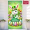 Easter Door Cover 71x35 Inch – Happy Easter Bunny Banner, Easter Decorations for Front Door, Spring Outdoor Porch Wall Decor
